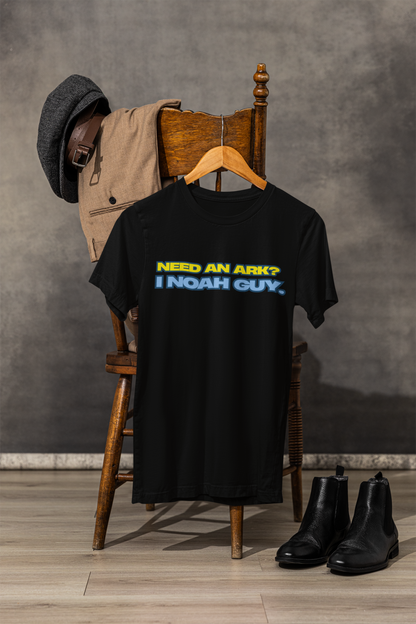 Humorous Noah's Ark Tee | Unisex Short Sleeve Shirt, Gift for Friends, Fun Casual Top, Quirky T-Shirt, Christian Humor Apparel