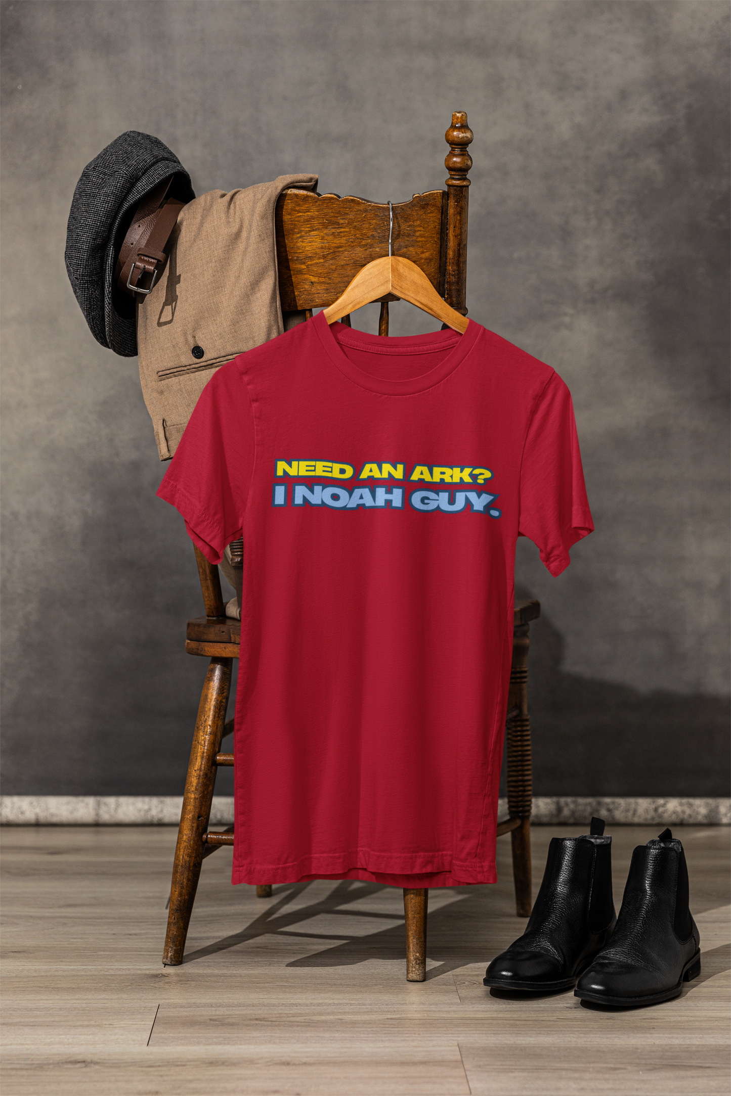 Humorous Noah's Ark Tee | Unisex Short Sleeve Shirt, Gift for Friends, Fun Casual Top, Quirky T-Shirt, Christian Humor Apparel