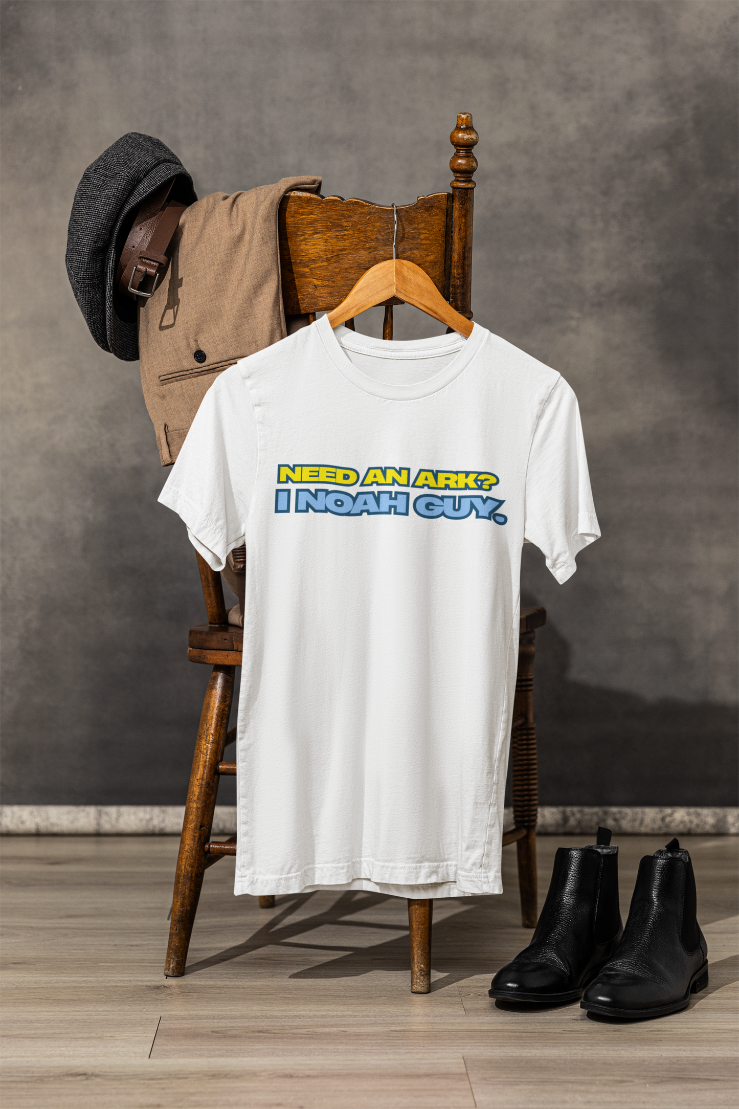 Humorous Noah's Ark Tee | Unisex Short Sleeve Shirt, Gift for Friends, Fun Casual Top, Quirky T-Shirt, Christian Humor Apparel