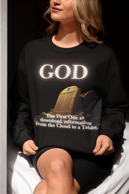 God Humor Crewneck Sweatshirt | Unisex Funny Apparel for Religious Humor, Gift for Christians, Comedic Religious Sweater, Church [...]