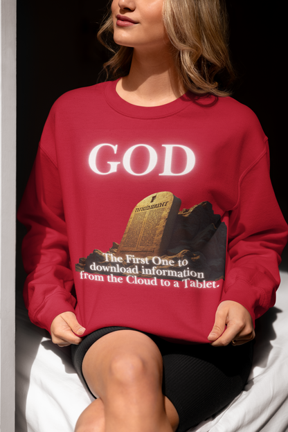 God Humor Crewneck Sweatshirt | Unisex Funny Apparel for Religious Humor, Gift for Christians, Comedic Religious Sweater, Church [...]