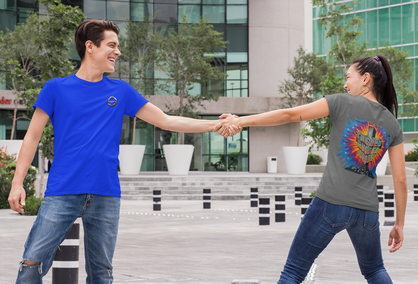 Blessed Rugged Rider' Graphic Cotton Shirt - Retro Cross Tee