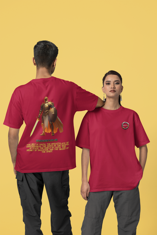 The Armor Of God - Knight Illustration Tee with Scripture Text (Ephesians 6:10-18)