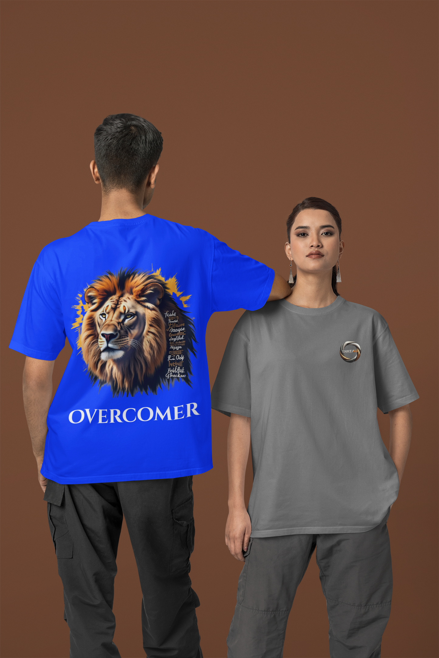 Inspirational Lion Graphic Tee, Faith-Based Shirt, Motivational Unisex Top, Perfect Gift for Lion Lovers, Overcomer Phrase Tee