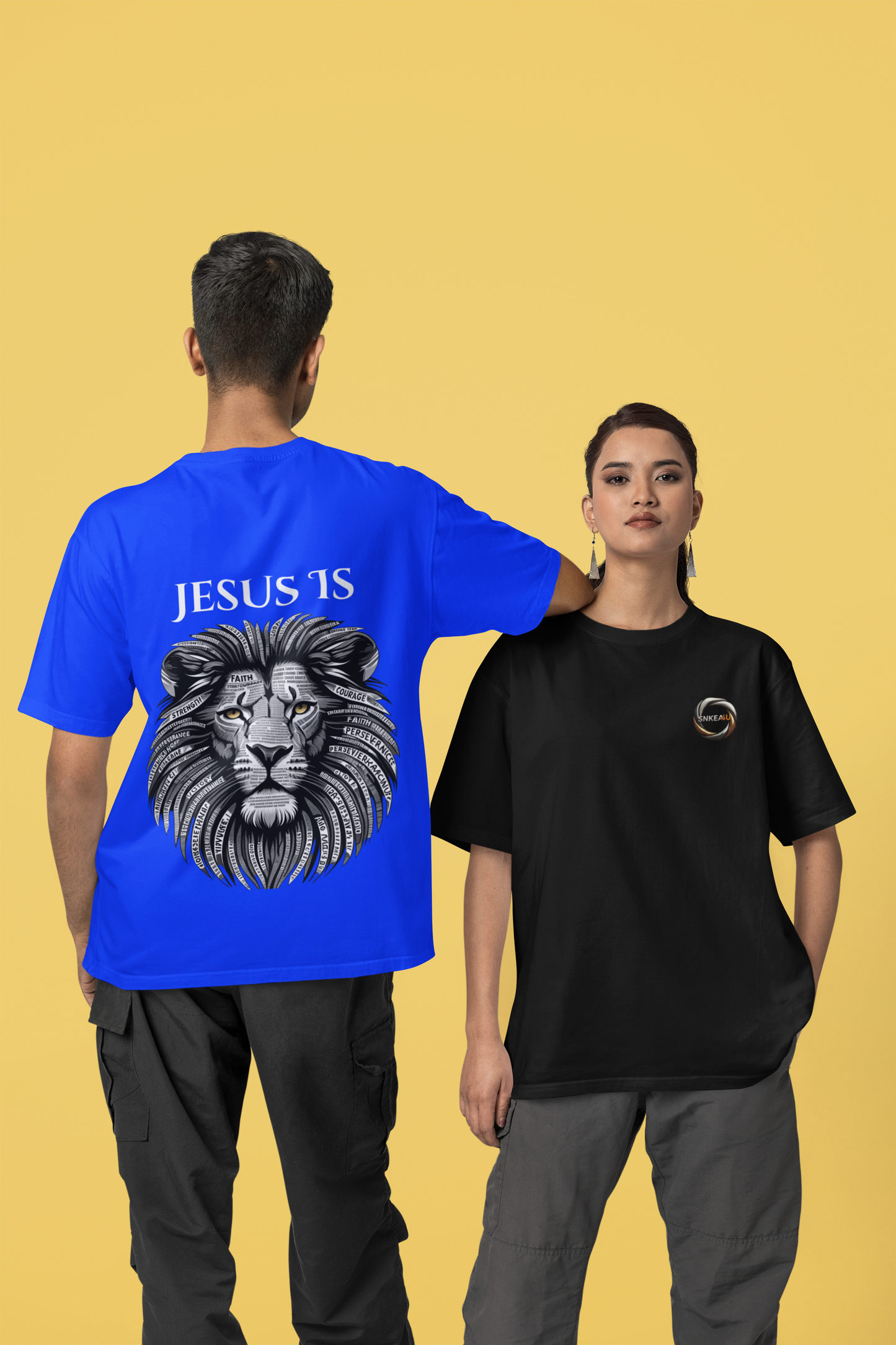 Jesus Is Faith-Inspired Lion Graphic Tee, Jesus 1s Shirt, Unisex Casual Wear, Christian Apparel, Unique Gift for Believers