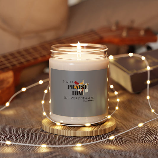 Inspirational Scented Soy Candle, Fall Home Decor, Faith-Based Gift, Aromatherapy Candle, Encouragement for Every Season