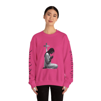 Prayer Warrior Crewneck Sweatshirt | Faith-Inspired Apparel, Inspirational Gift, Cozy Layer for Prayer, Unisex Sweatshirt
