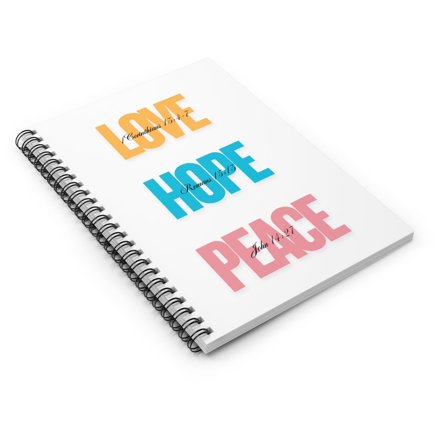 Inspirational Spiral Notebook - Love, Hope, Peace Quotes, Motivational Journal, Gift for Writers, Back to School, Student Supplies, [...]