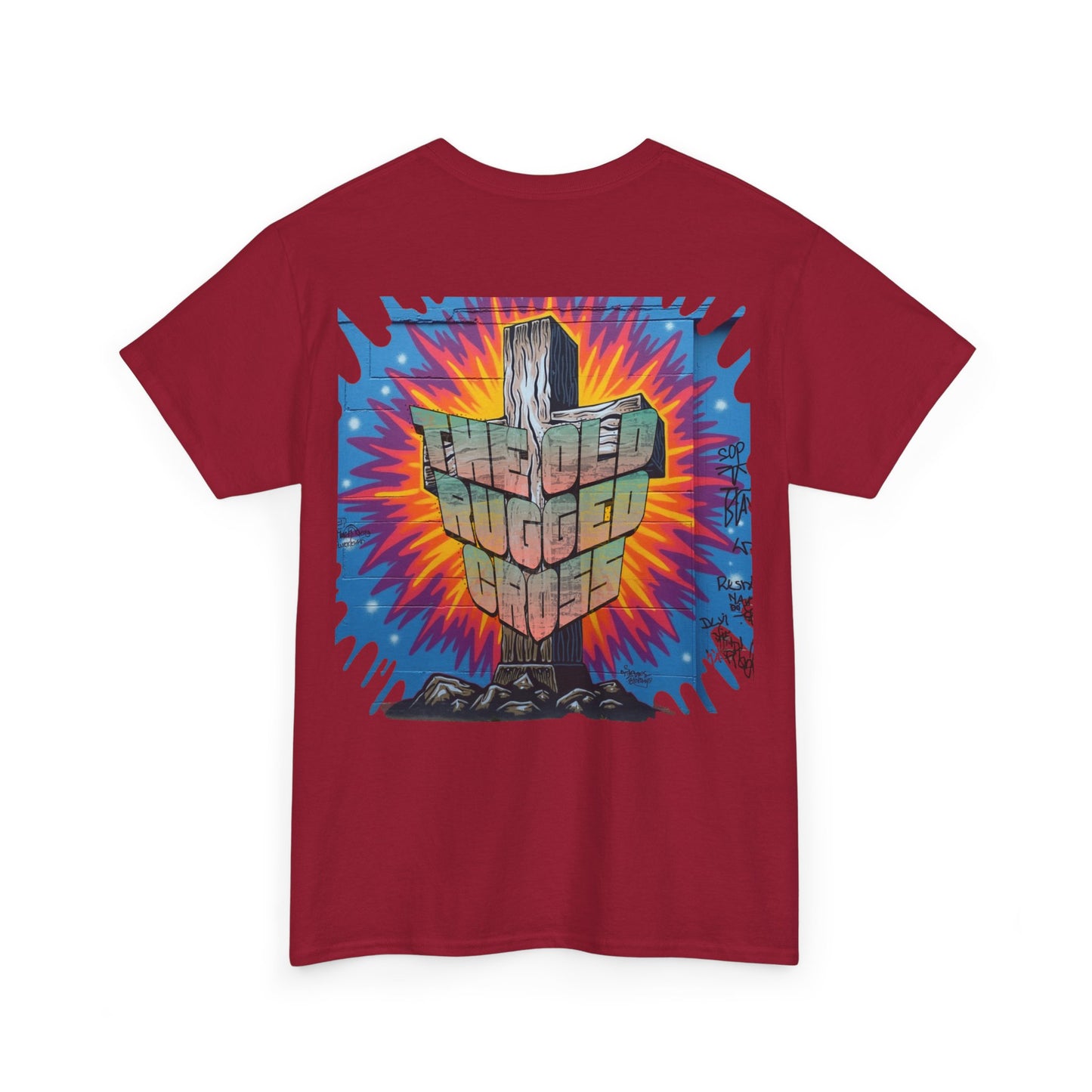 Blessed Rugged Rider' Graphic Cotton Shirt - Retro Cross Tee