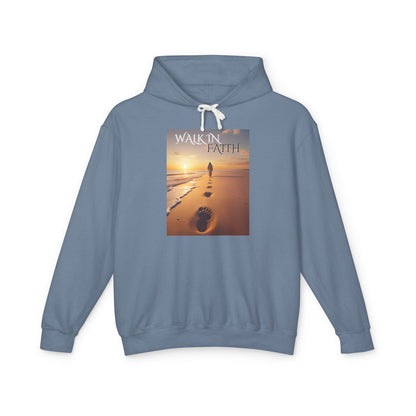 Unisex Lightweight Hooded Sweatshirt - "Walk in Faith" Inspirational Apparel, Gift for Friends, Motivational Hoodie, Spiritual Wear, [...]