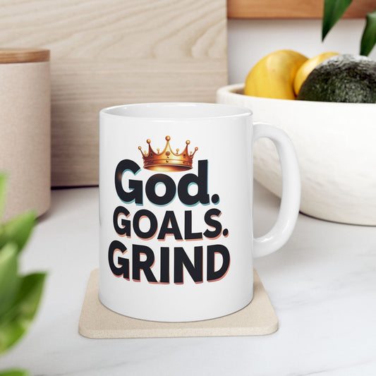 Motivational Ceramic Mug - Perfect Gift for Coffee Lovers, Inspirational Decor, Office Mug, Goal Setter, Motivational Gift