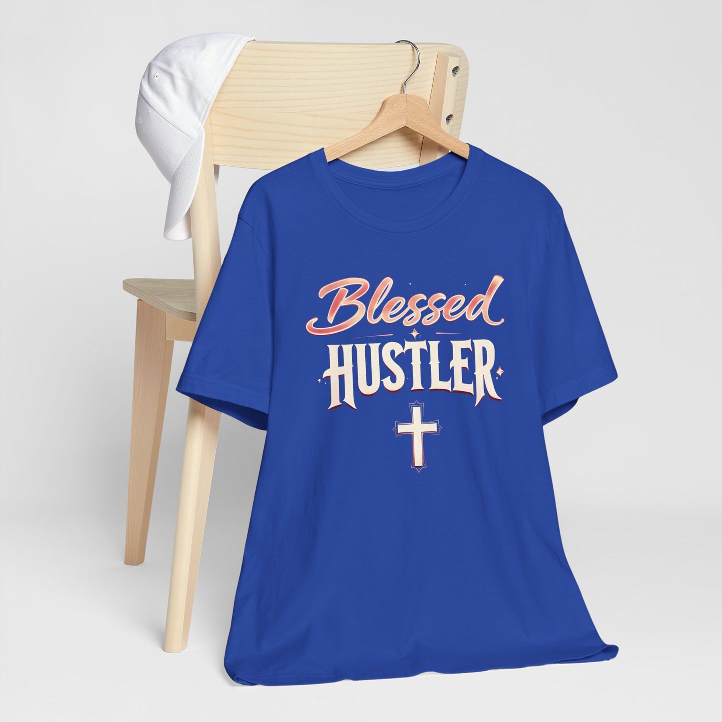 Blessed Hustler Tee - Unisex Jersey Short Sleeve, Motivation Shirt for Entrepreneurs, Gift for Holidays, Casual Wear, Positive Vibes