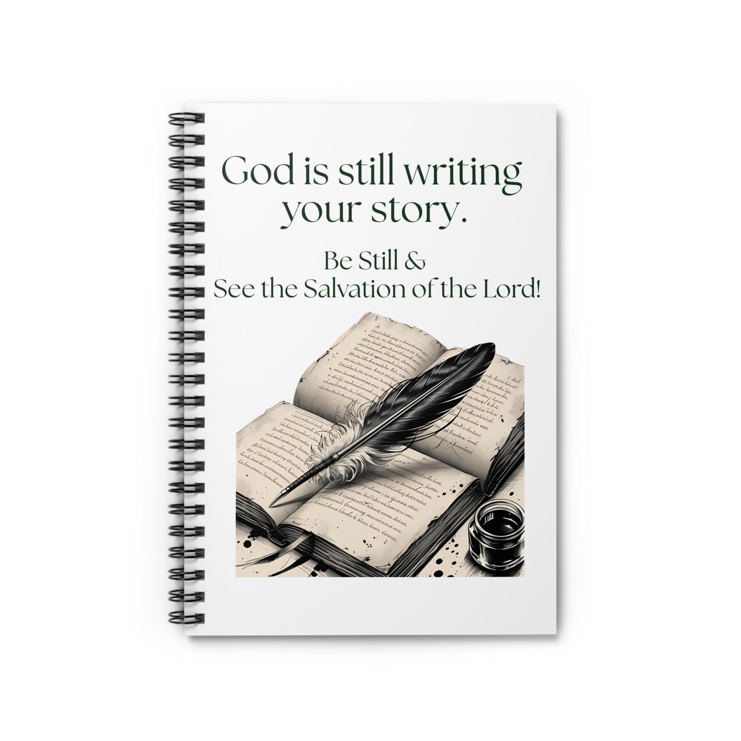 Inspirational Spiral Notebook for Writers, Motivational Journal for Personal Growth, Be Still & See Your Story, Unique Gift for [...]