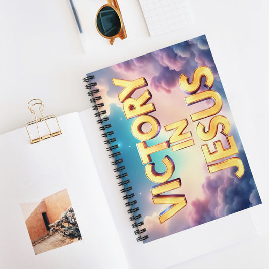 Victory in Jesus Spiral Notebook - Inspiration for Faith Journaling, Christian Gifts, Prayer Journal, Religious Stationery