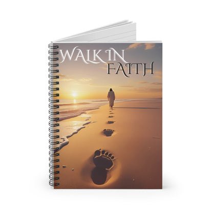 Inspirational Spiral Notebook - Walk in Faith, Motivational Journal, Prayer Journal, Gift for Students, Self-Help Notebook, Writing [...]