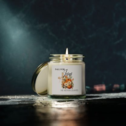 Fall for Jesus Scented Candles, Faith-Based Gifts, Joyful Home Decor, Bible Verse Candles, Christian Fall Decor