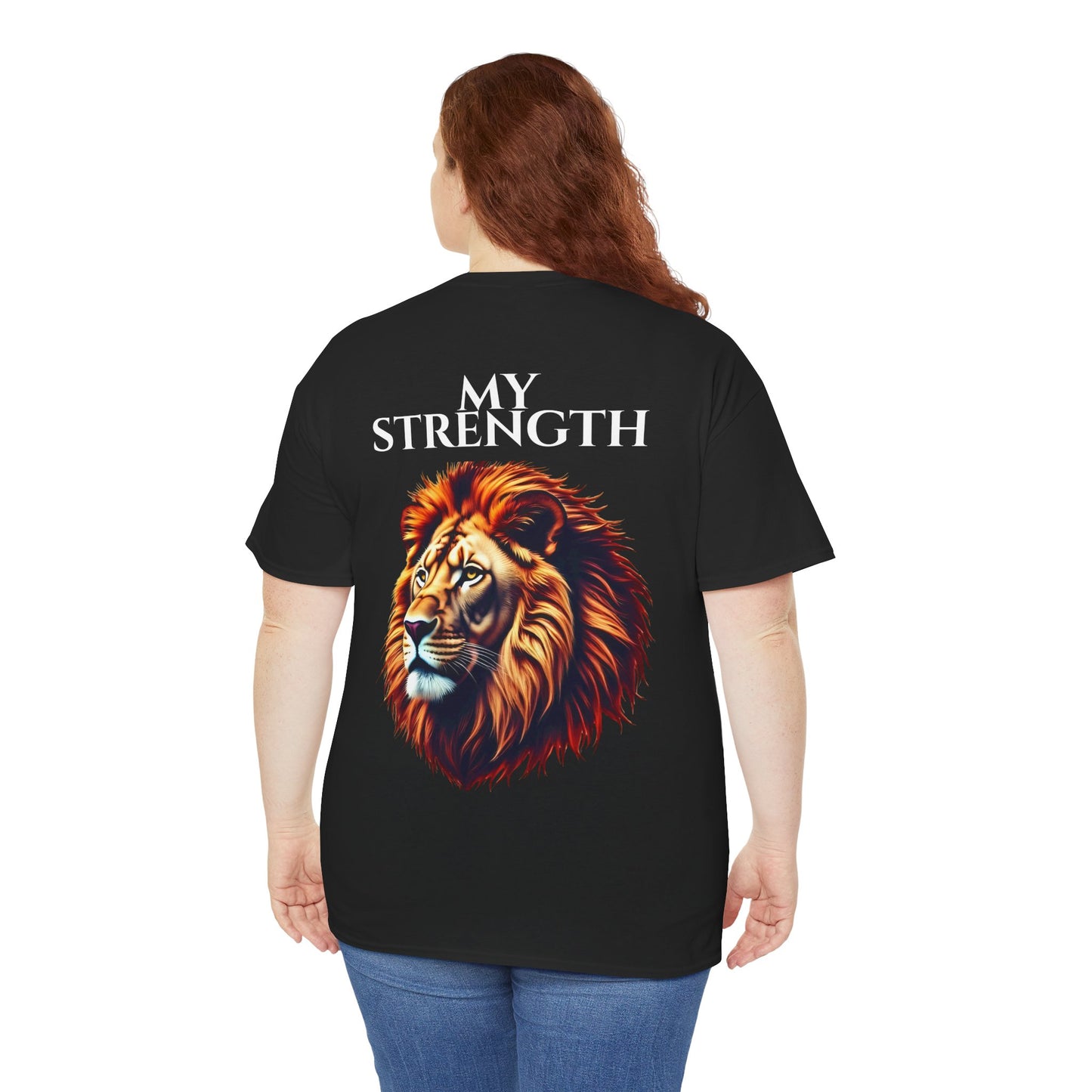 Empowering Lion Graphic Tee, Unisex Strength T-Shirt, Motivational Apparel, Gift for Him/Her, Inspirational Short Sleeve Shirt