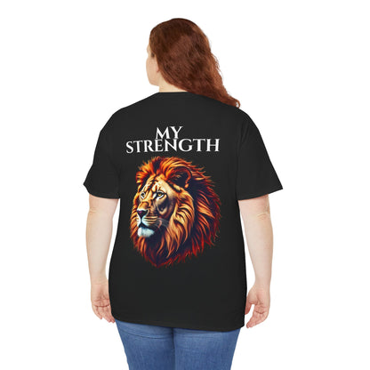 Empowering Lion Graphic Tee, Unisex Strength T-Shirt, Motivational Apparel, Gift for Him/Her, Inspirational Short Sleeve Shirt