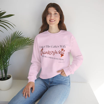 Thanksgiving Inspired Crewneck Sweatshirt, Cozy Fall Apparel, Holiday Gift, Family Gatherings, Inspirational Sweater
