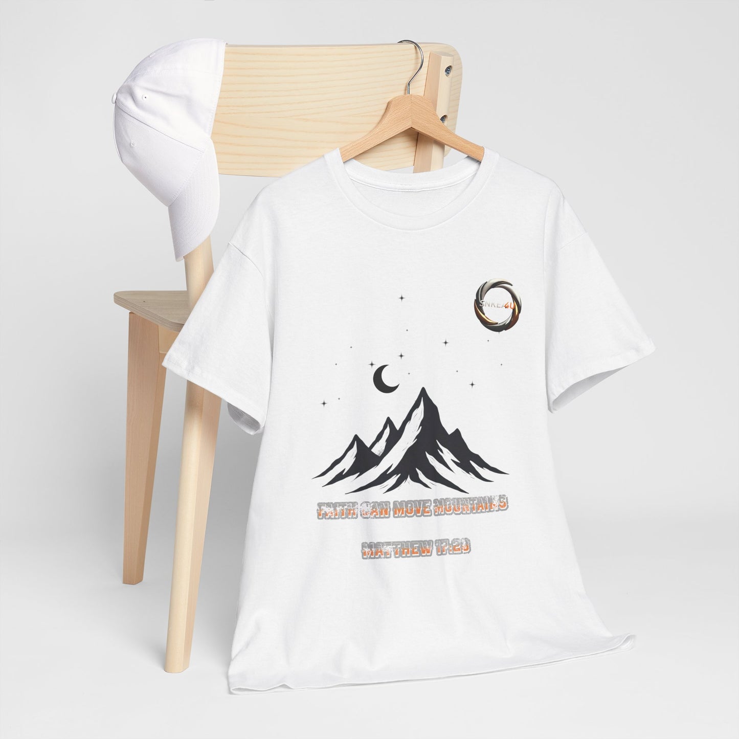 Mountain Moon Tee — Minimal Night Sky Graphic T-Shirt