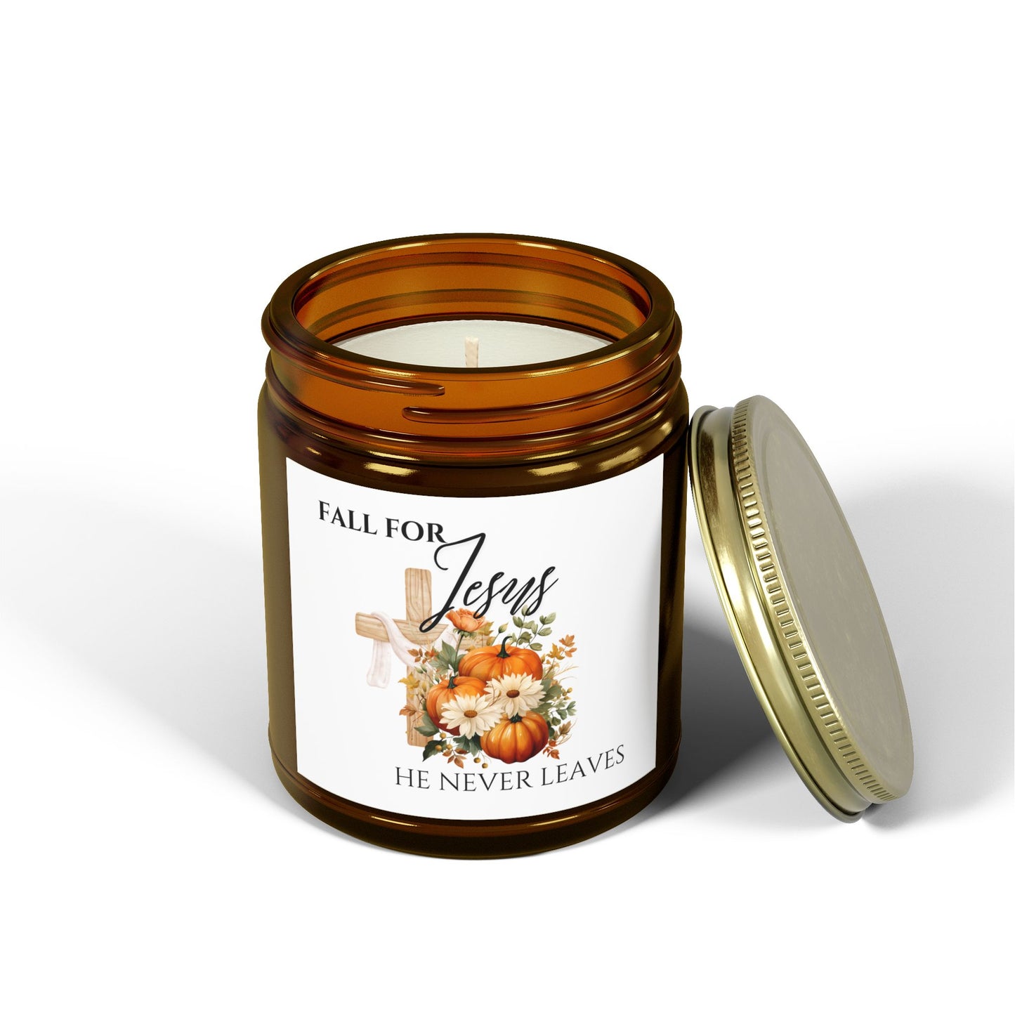 Fall for Jesus Scented Candles, Faith-Based Gifts, Joyful Home Decor, Bible Verse Candles, Christian Fall Decor