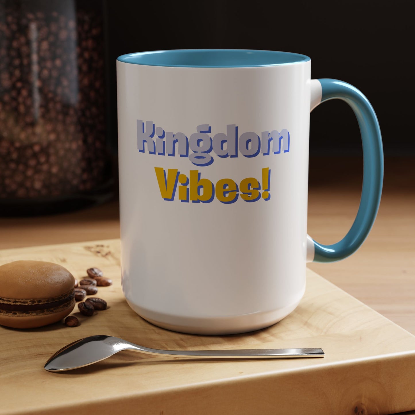 Kingdom Vibes Accent Coffee Mug - Perfect Gift for Coffee Lovers, Home Decor, Functional Art, Inspirational Quotes, Daily Motivation