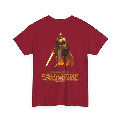 The Armor Of God - Knight Illustration Tee with Scripture Text (Ephesians 6:10-18)