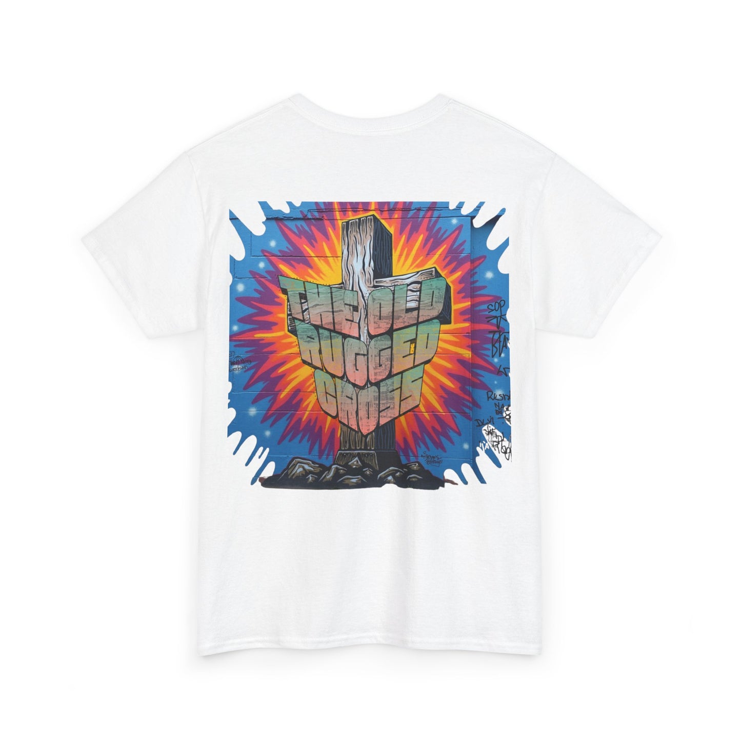 Blessed Rugged Rider' Graphic Cotton Shirt - Retro Cross Tee