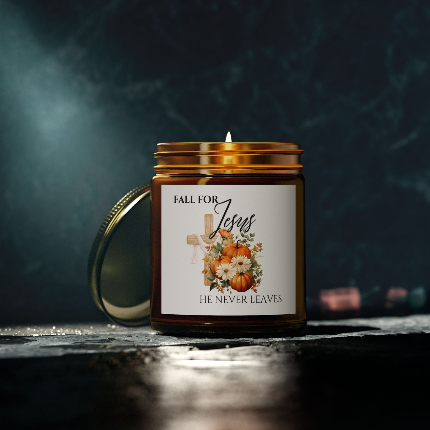 Fall for Jesus Scented Candles, Faith-Based Gifts, Joyful Home Decor, Bible Verse Candles, Christian Fall Decor