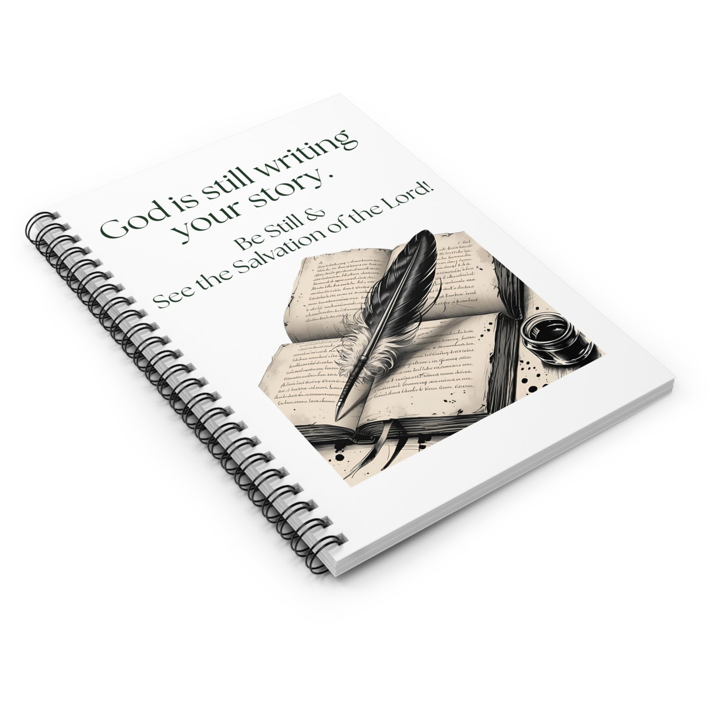 Inspirational Spiral Notebook for Writers, Motivational Journal for Personal Growth, Be Still & See Your Story, Unique Gift for [...]