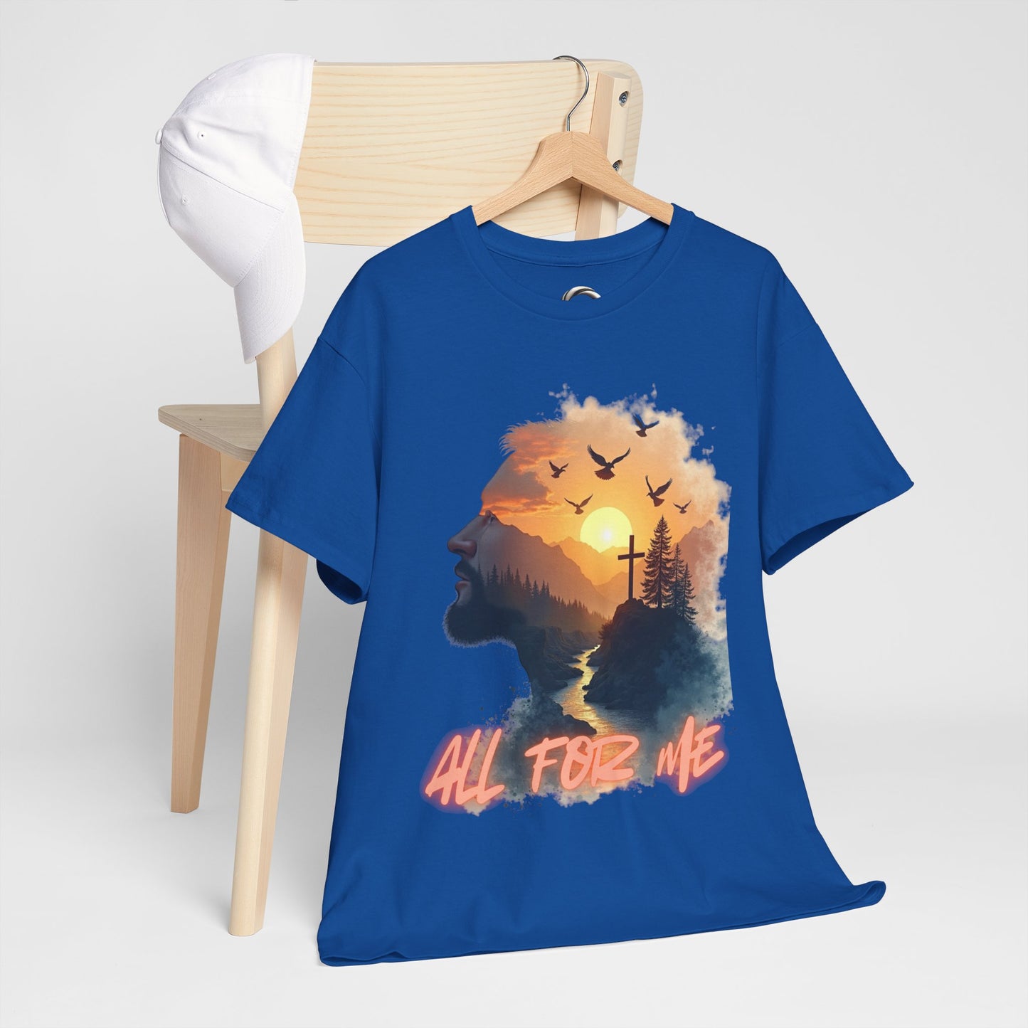 All For Me' Sunrise Cross Graphic Tee Christian Faith T-Shirt