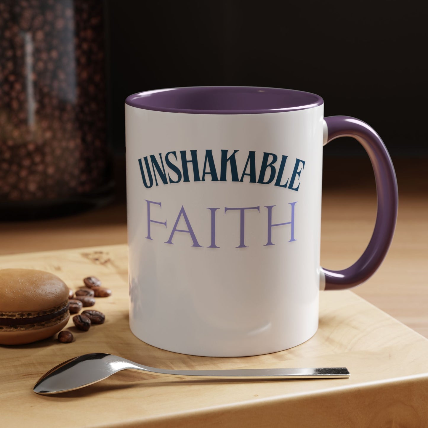 Inspirational Coffee Mug for Faith Lovers, Daily Motivation Cup, Unshakable Faith Gift, Spiritual Java Mug, Perfect for Home or Office