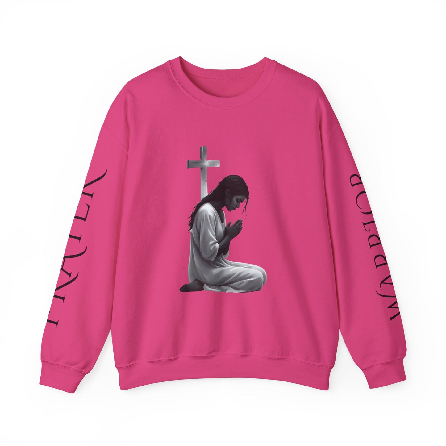 Prayer Warrior Crewneck Sweatshirt | Faith-Inspired Apparel, Inspirational Gift, Cozy Layer for Prayer, Unisex Sweatshirt