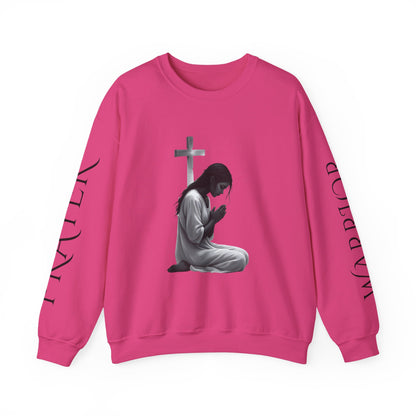 Prayer Warrior Crewneck Sweatshirt | Faith-Inspired Apparel, Inspirational Gift, Cozy Layer for Prayer, Unisex Sweatshirt