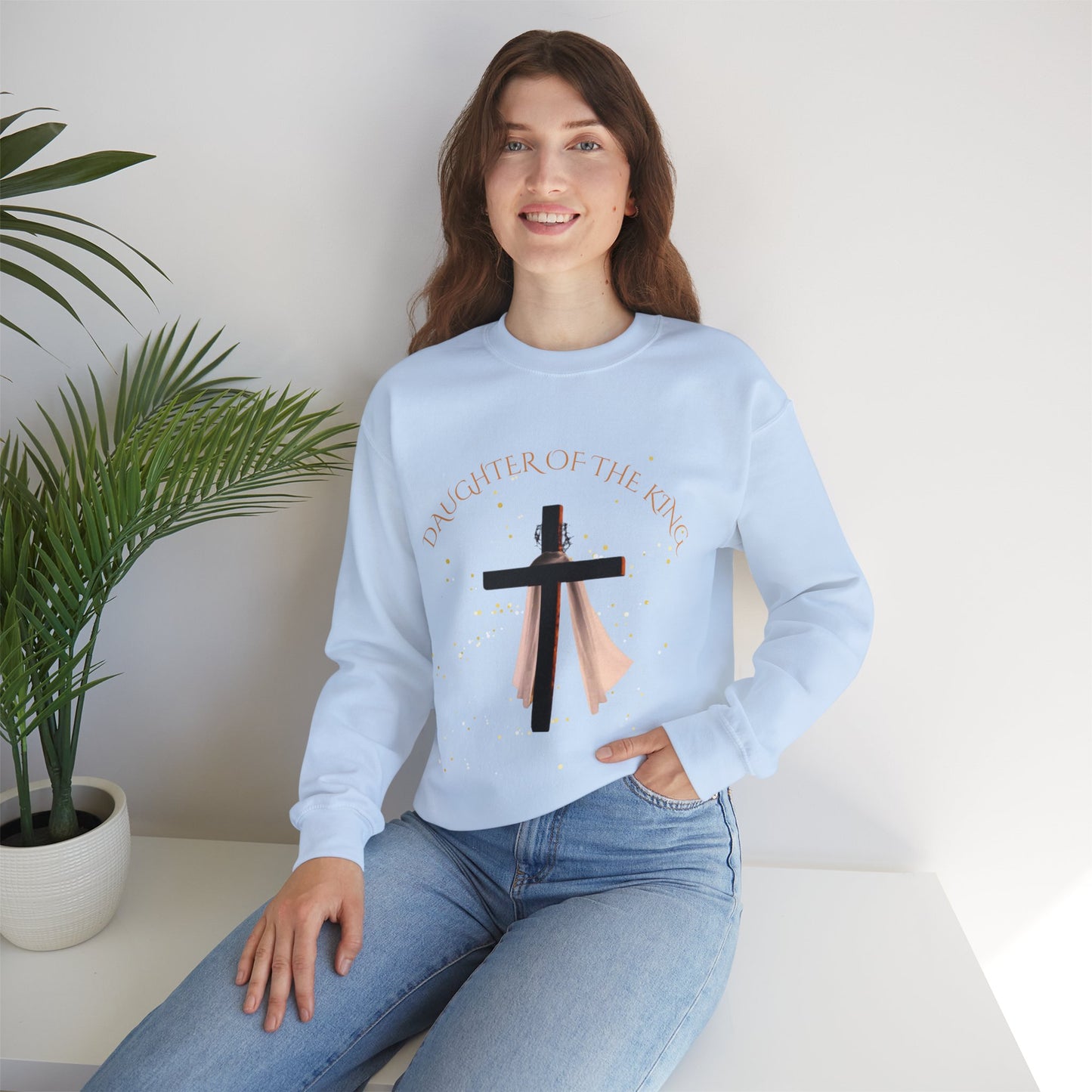 Daughter of the King Sweatshirt, Christian Faith Apparel, Inspirational Gift, Cozy Crewneck for Women, Spiritual Comfort Wear, [...]