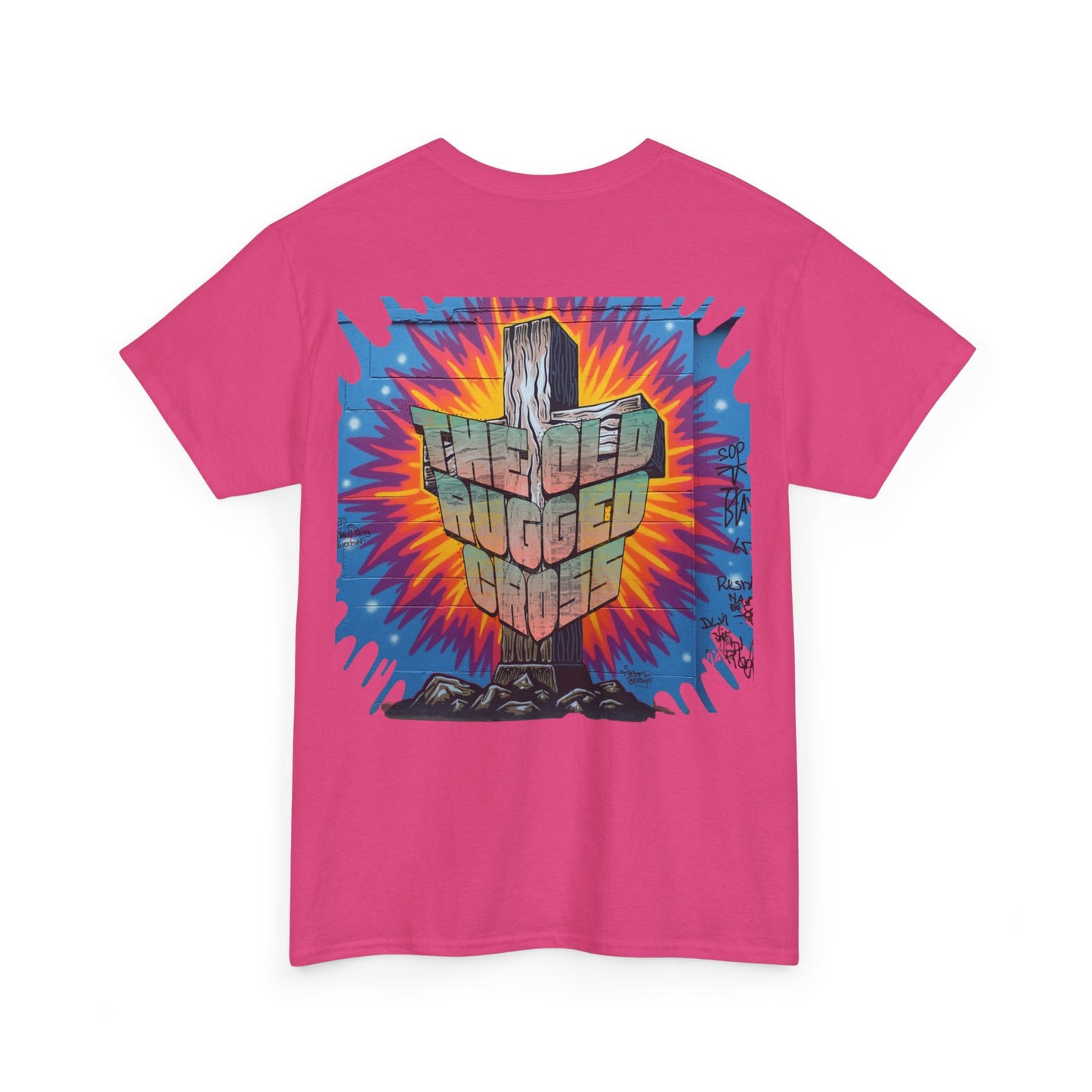 Blessed Rugged Rider' Graphic Cotton Shirt - Retro Cross Tee