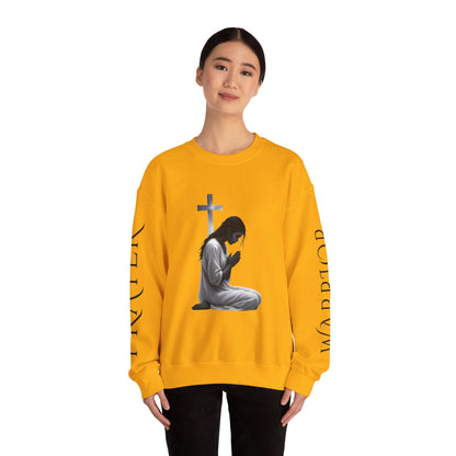 Prayer Warrior Crewneck Sweatshirt | Faith-Inspired Apparel, Inspirational Gift, Cozy Layer for Prayer, Unisex Sweatshirt