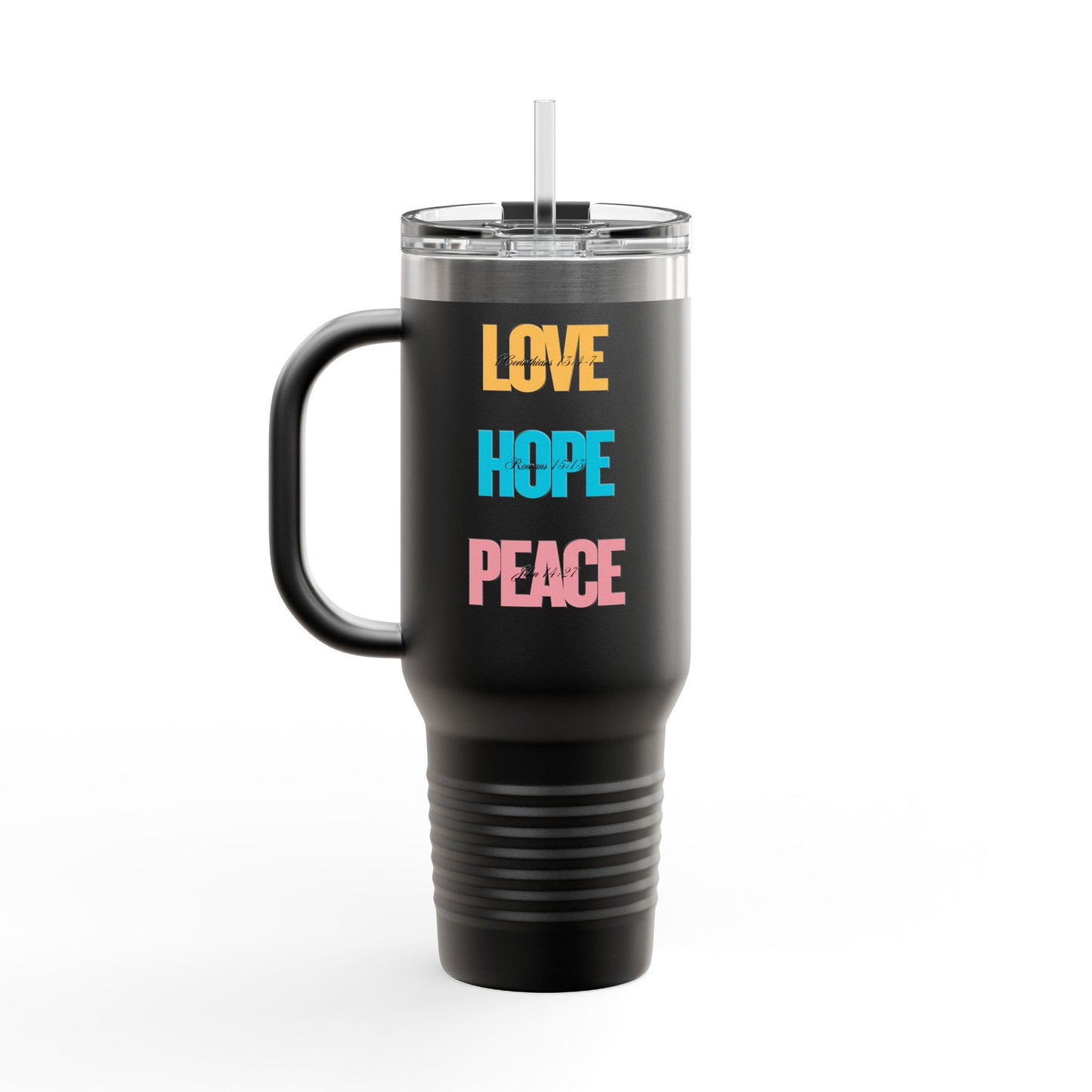 Love, Hope, Peace - 40oz Insulated Travel Mug