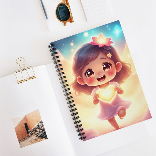 Whimsical Heart Spiral Notebook - Ruled Line, Cute Journal, Gift for Kids, School Supplies, Inspirational Notebook, Art for Writing