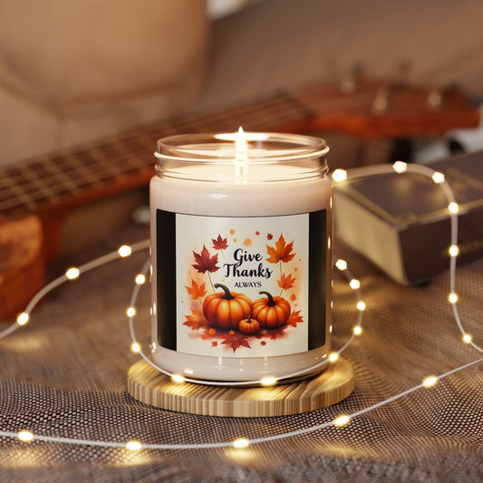 Thankful Pumpkin Scented Candle | Fall Decor | Thanksgiving Gift | Home Fragrance | Cozy Ambiance | Natural Soy Wax