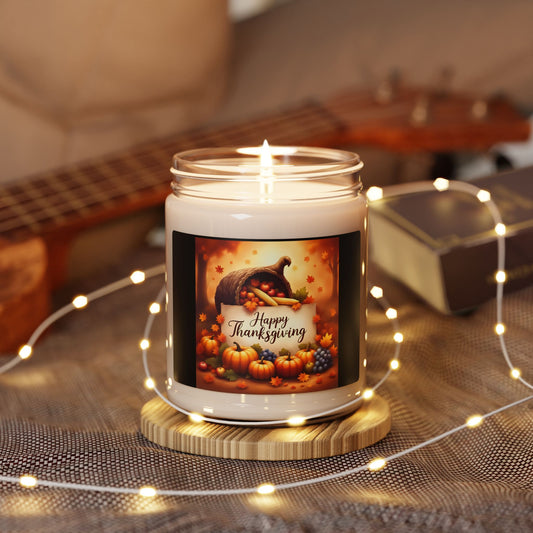 Thanksgiving Scented Soy Candle - Fall Aroma, Cozy Home Decor, Gift for Friends & Family, Holiday Atmosphere, Autumn Bliss
