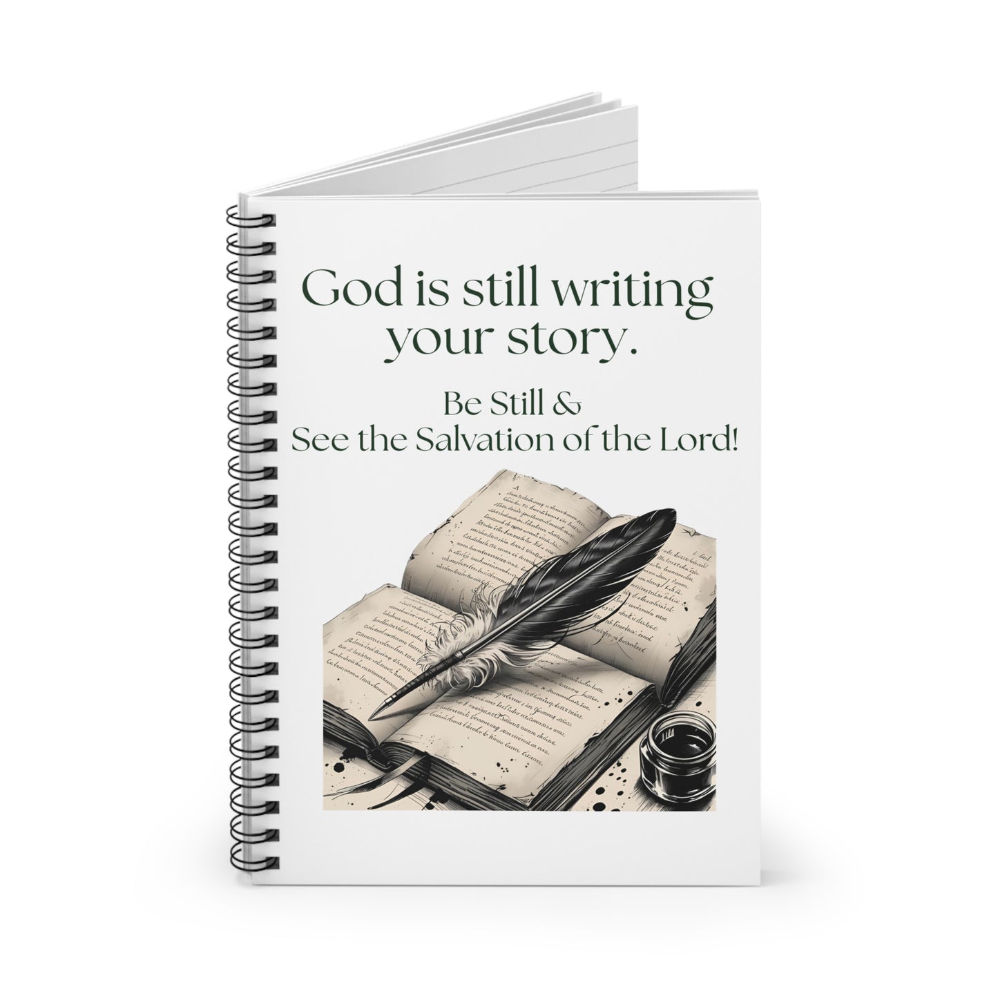 Inspirational Spiral Notebook for Writers, Motivational Journal for Personal Growth, Be Still & See Your Story, Unique Gift for [...]