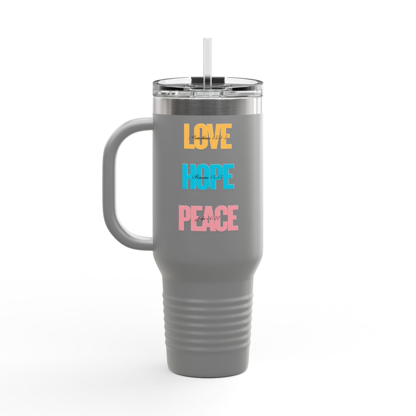Love, Hope, Peace - 40oz Insulated Travel Mug
