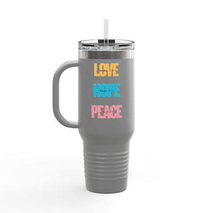 Love, Hope, Peace - 40oz Insulated Travel Mug