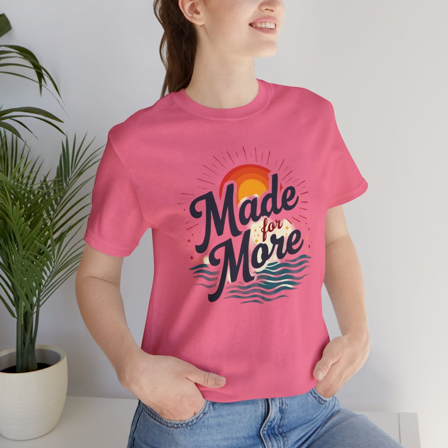 Sunset Vibe Unisex Tee, Casual Summer Shirt, Beach Ready Gift, Motivational Outfit, Made for More Clothing