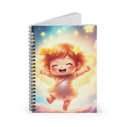 Whimsical Angel Spiral Notebook - Delightful Ruled Journal for Kids, Perfect Gift for Baby Showers, Party Favors, School Supplies, [...]