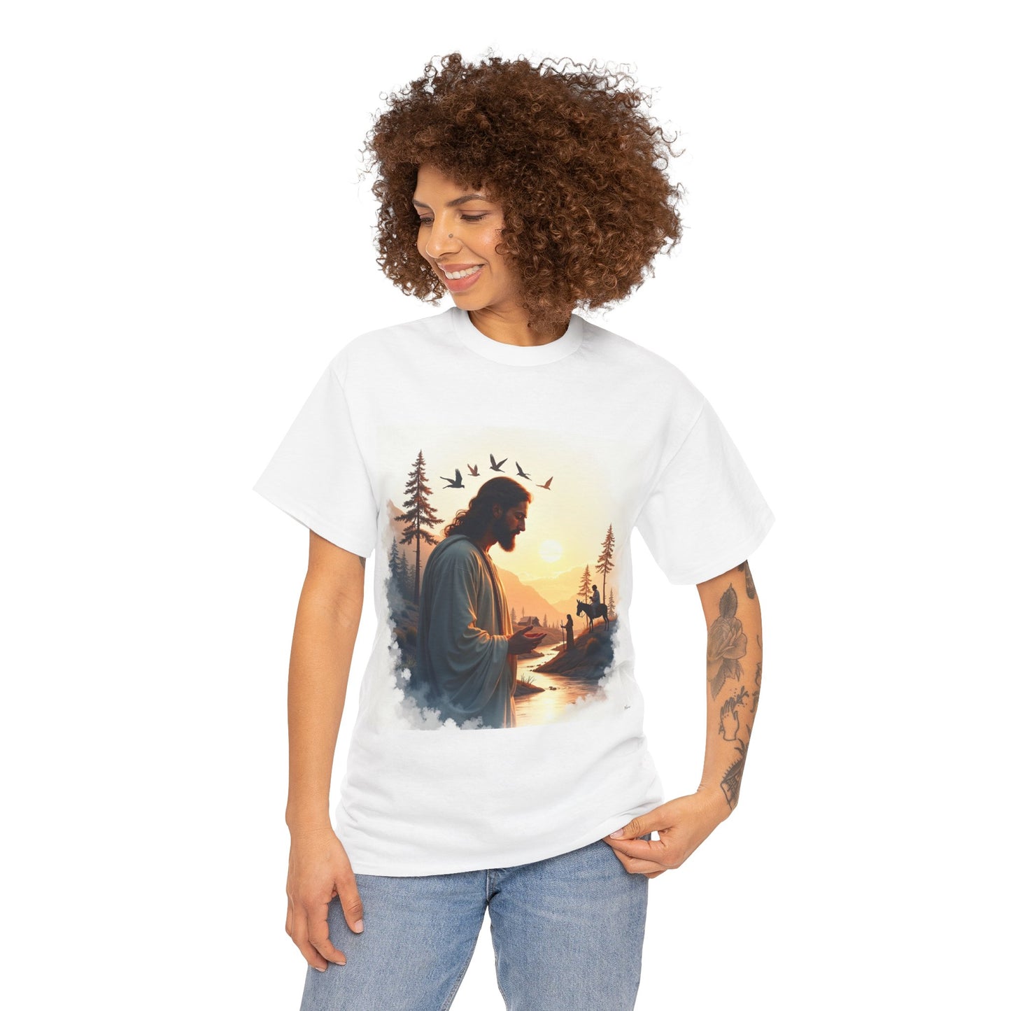 Christian Jesus Nature T-Shirt — Inspirational Faith Forest Graphic Tee