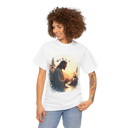 Christian Jesus Nature T-Shirt — Inspirational Faith Forest Graphic Tee