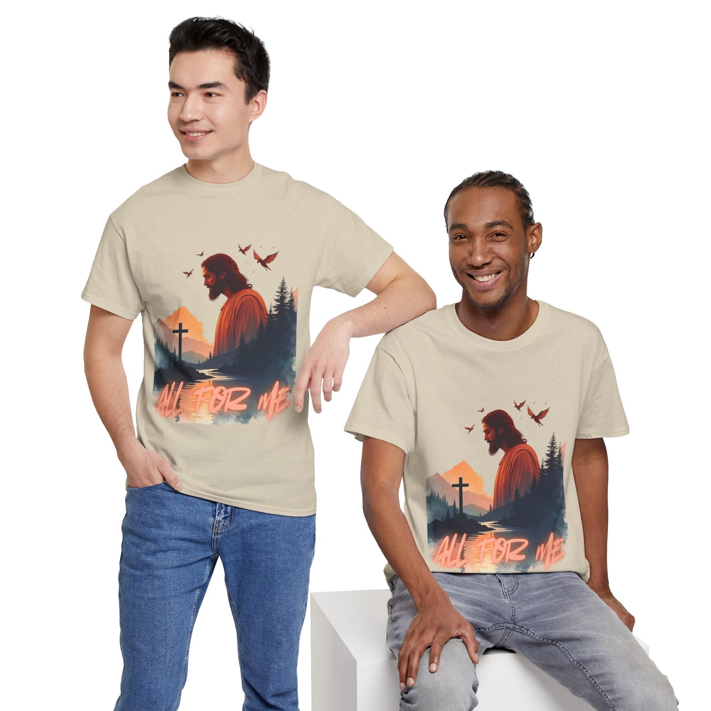 All For Me” Inspirational Faith T-Shirt Christian Jesus Cross Tee