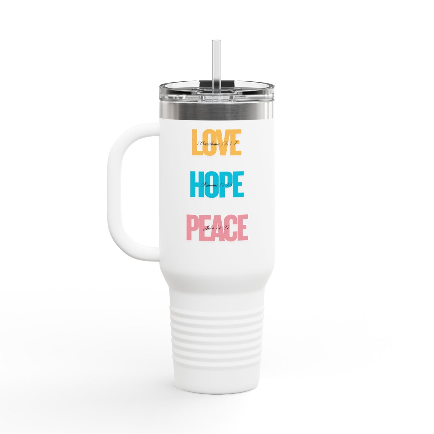 Love, Hope, Peace - 40oz Insulated Travel Mug